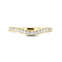 Kobelli Lab Grown Diamond Curved Wedding Band in 14k Yellow Gold