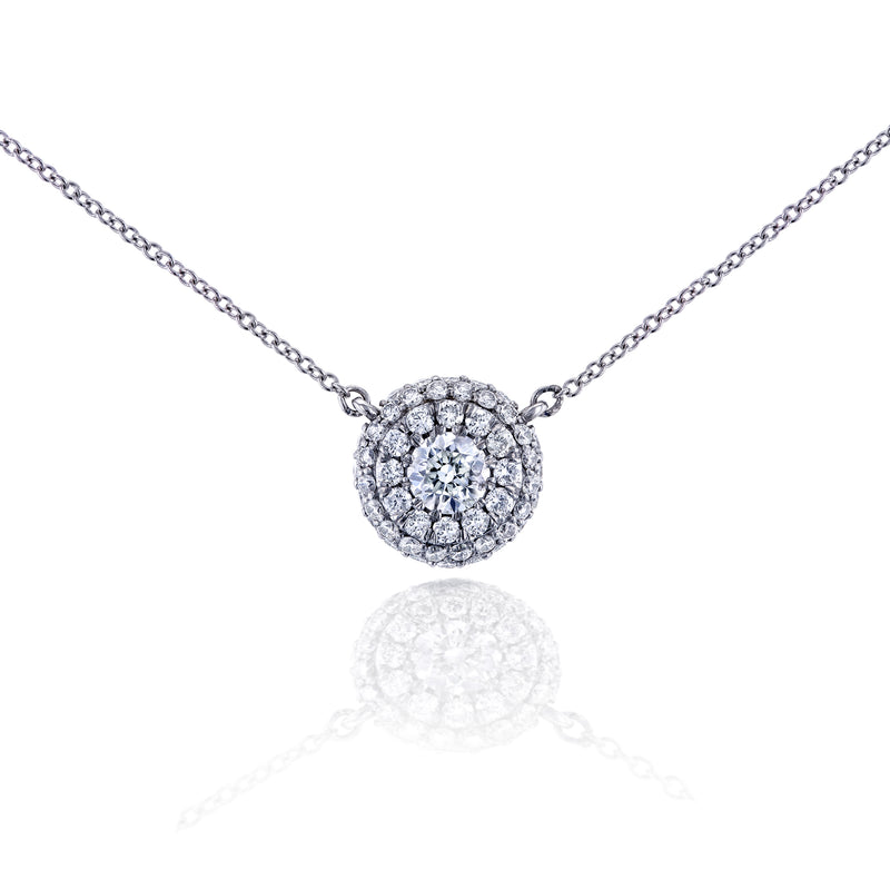 0.8ct Domed Cluster Necklace