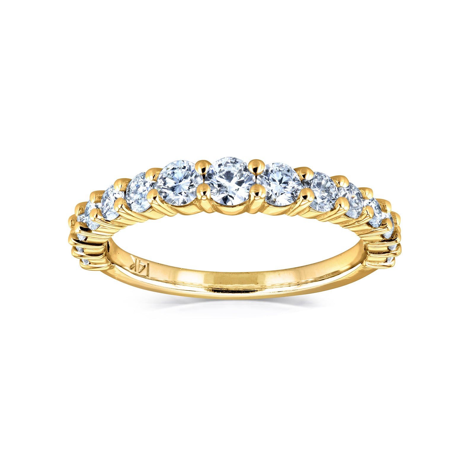 Kobelli 3/4 Carat TDW Graduated Diamond Wedding Band in 14k Yellow Gold