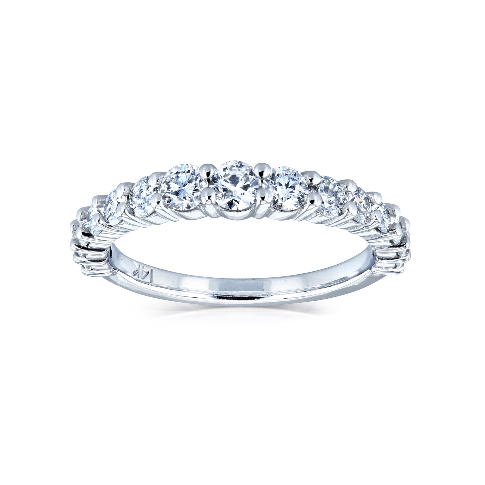 Kobelli 3/4 Carat TDW Graduated Diamond Wedding Band in 14k White Gold