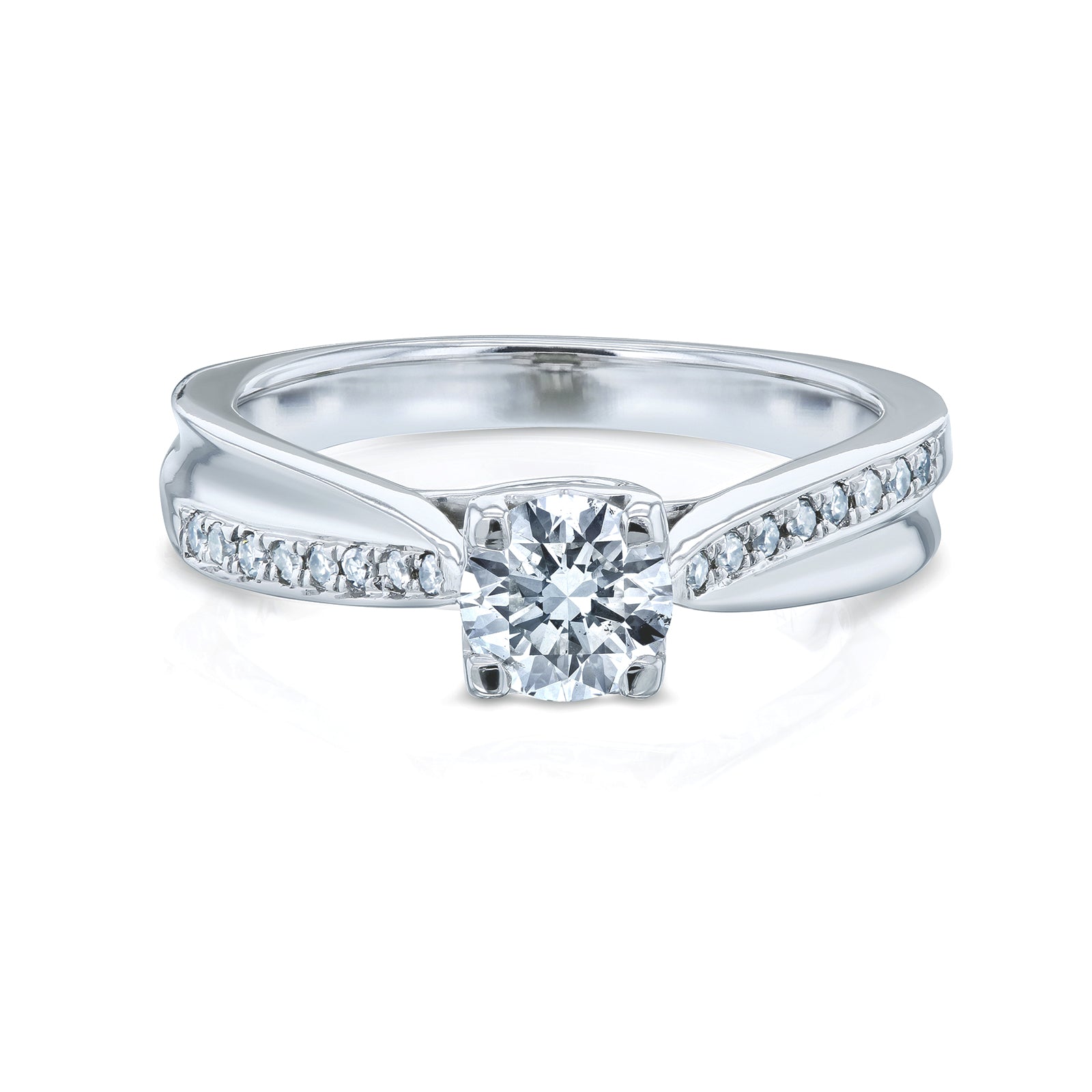 0.5 Carat Natural Diamond Twist Ribbon Ring