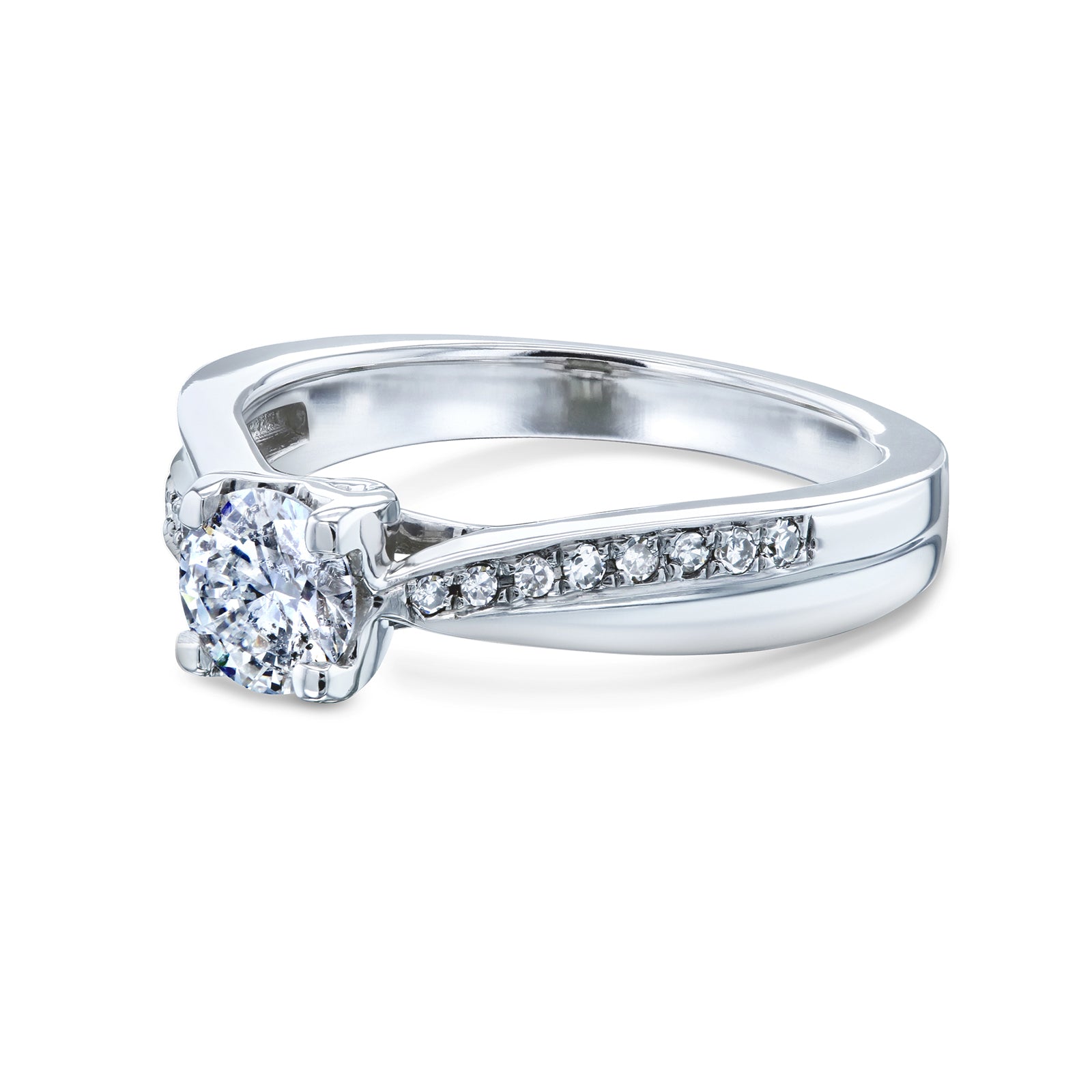 0.5 Carat Natural Diamond Twist Ribbon Ring