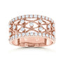 Diamond vines milestone ring in rose gold