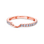 A curved rose gold wedding band with diamond accents designed to match the Kobelli Tully Engagement Ring