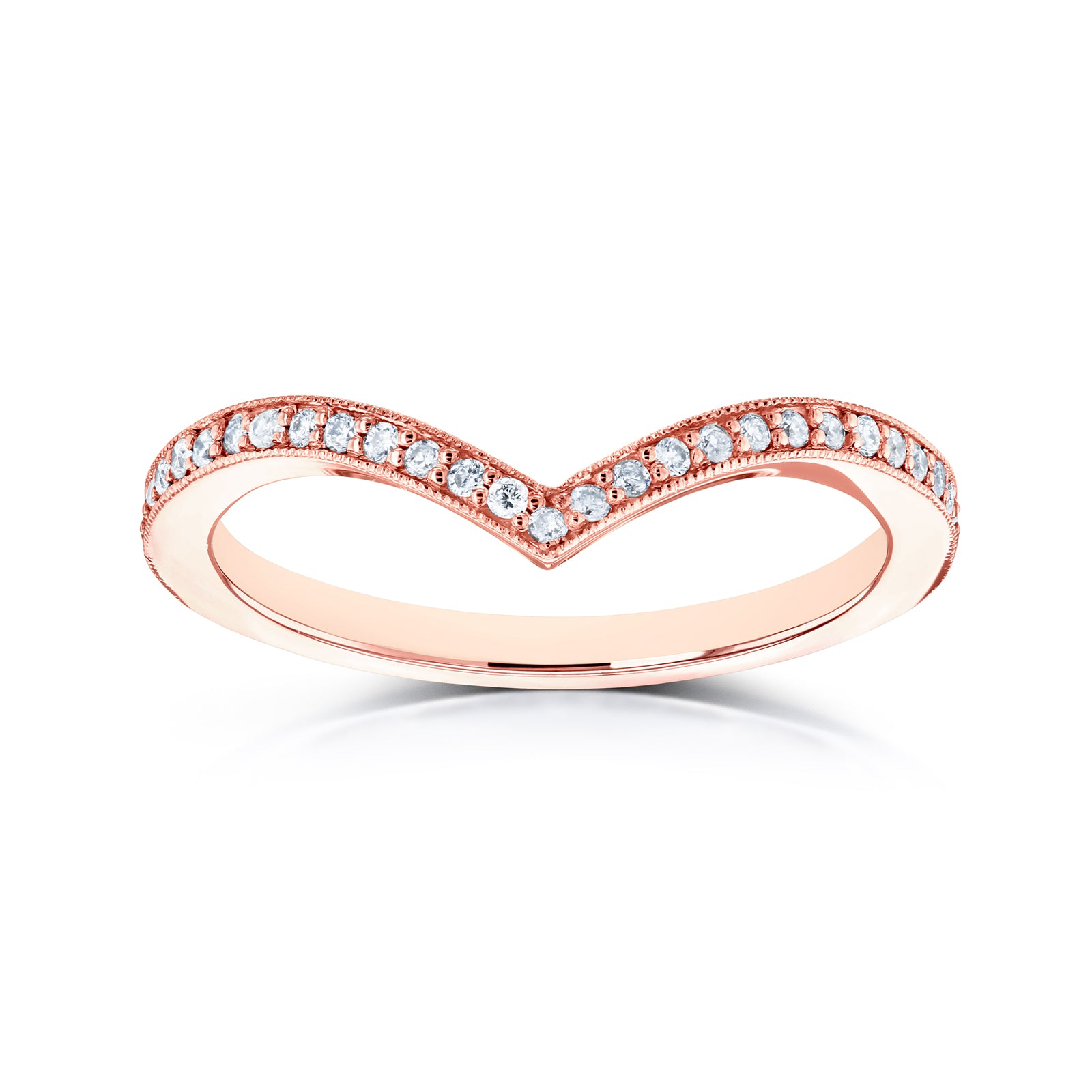Lab Grown Diamond Wishbone Venus Ring in Rose Gold