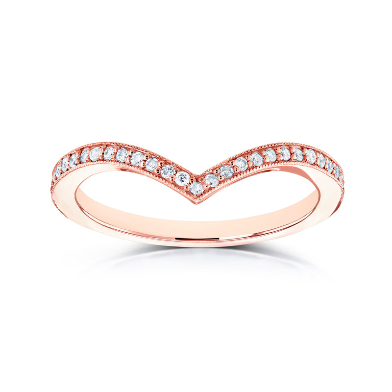 Lab Grown Diamond Wishbone Venus Ring in Rose Gold