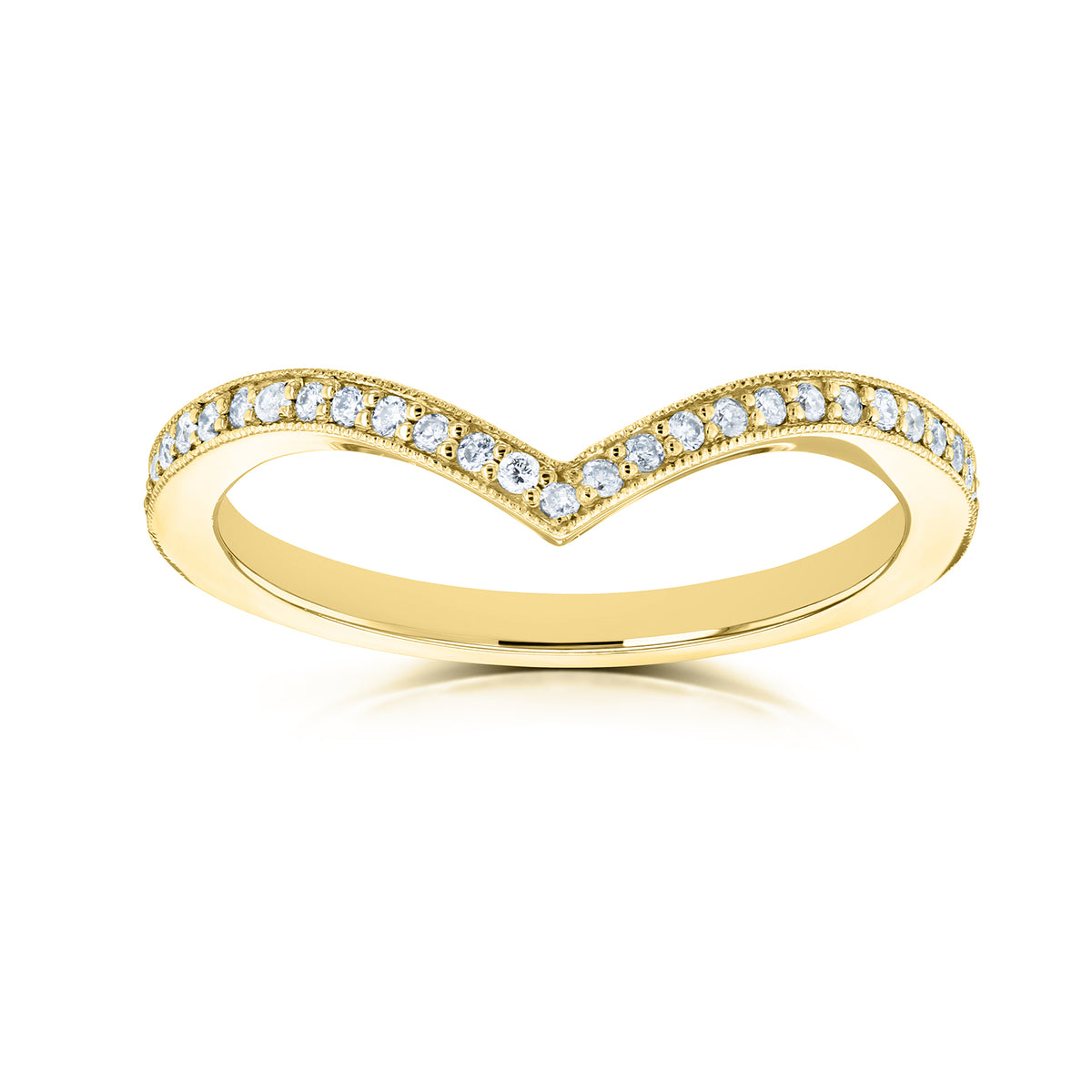 Lab Grown Diamond Wishbone Venus Ring in Yellow Gold