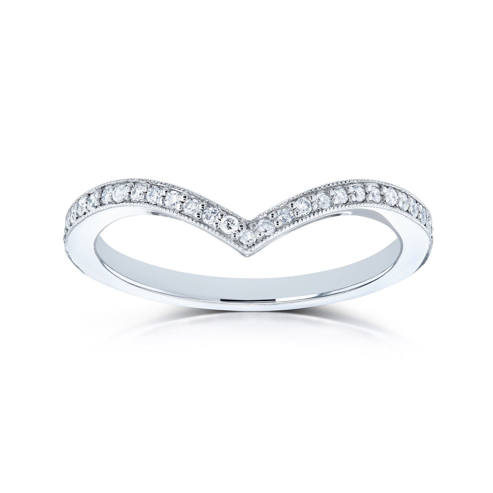 Lab Grown Diamond Wishbone Venus Ring in White Gold
