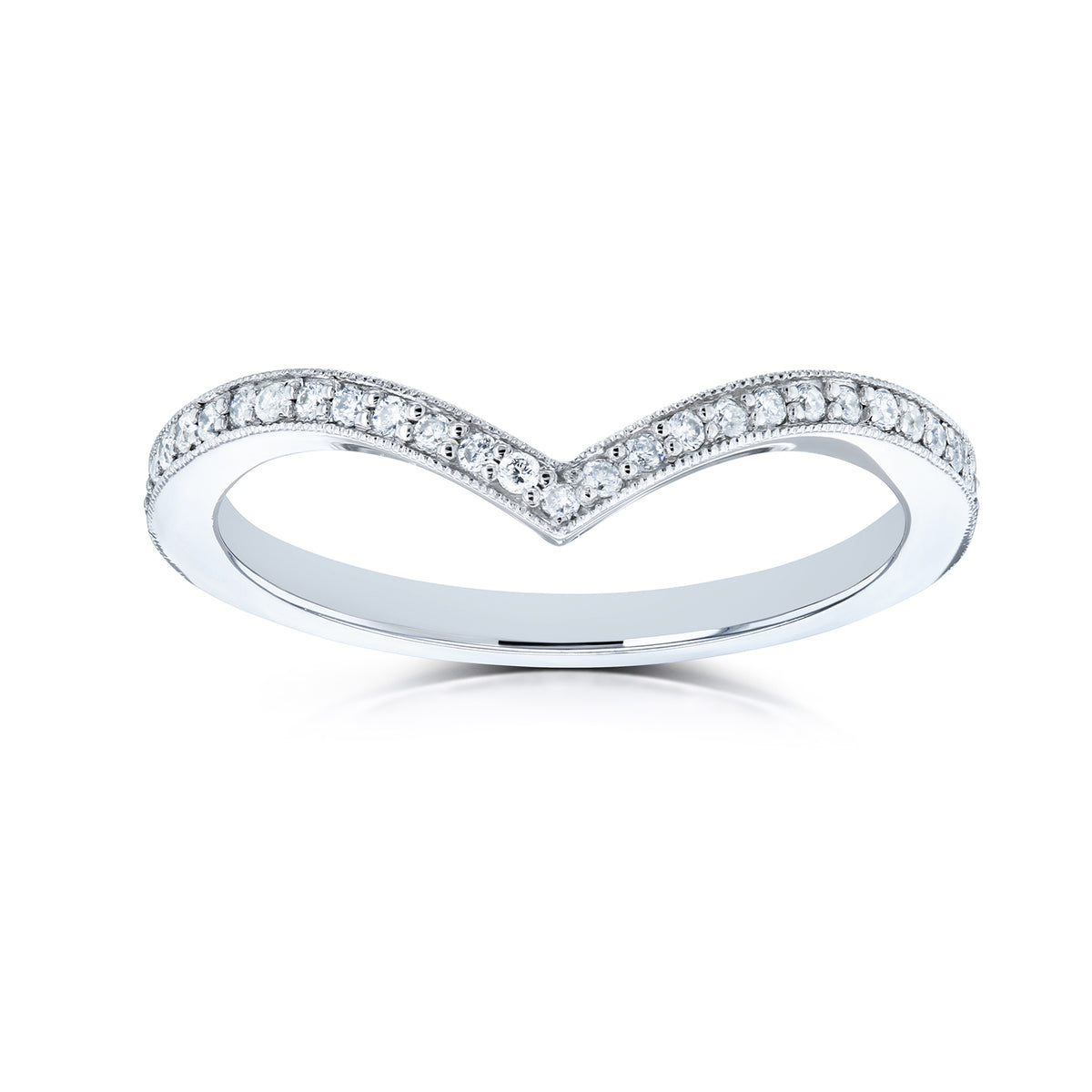 Lab Grown Diamond Wishbone Venus Ring in White Gold
