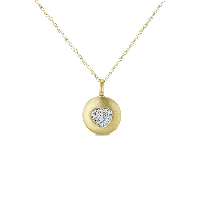 Diamond Heart Tag Necklace