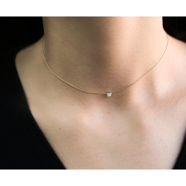0.15 Carat Natural Diamond Solitaire Lexy Choker