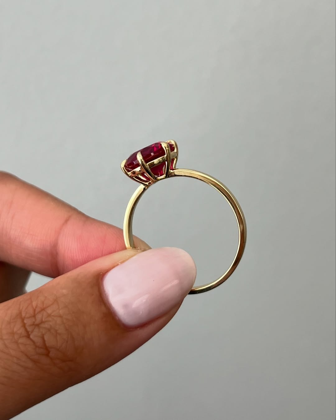 Solitaire Ruby Ring