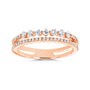 0.25 Carat Bubble Topped Double Strand Ring