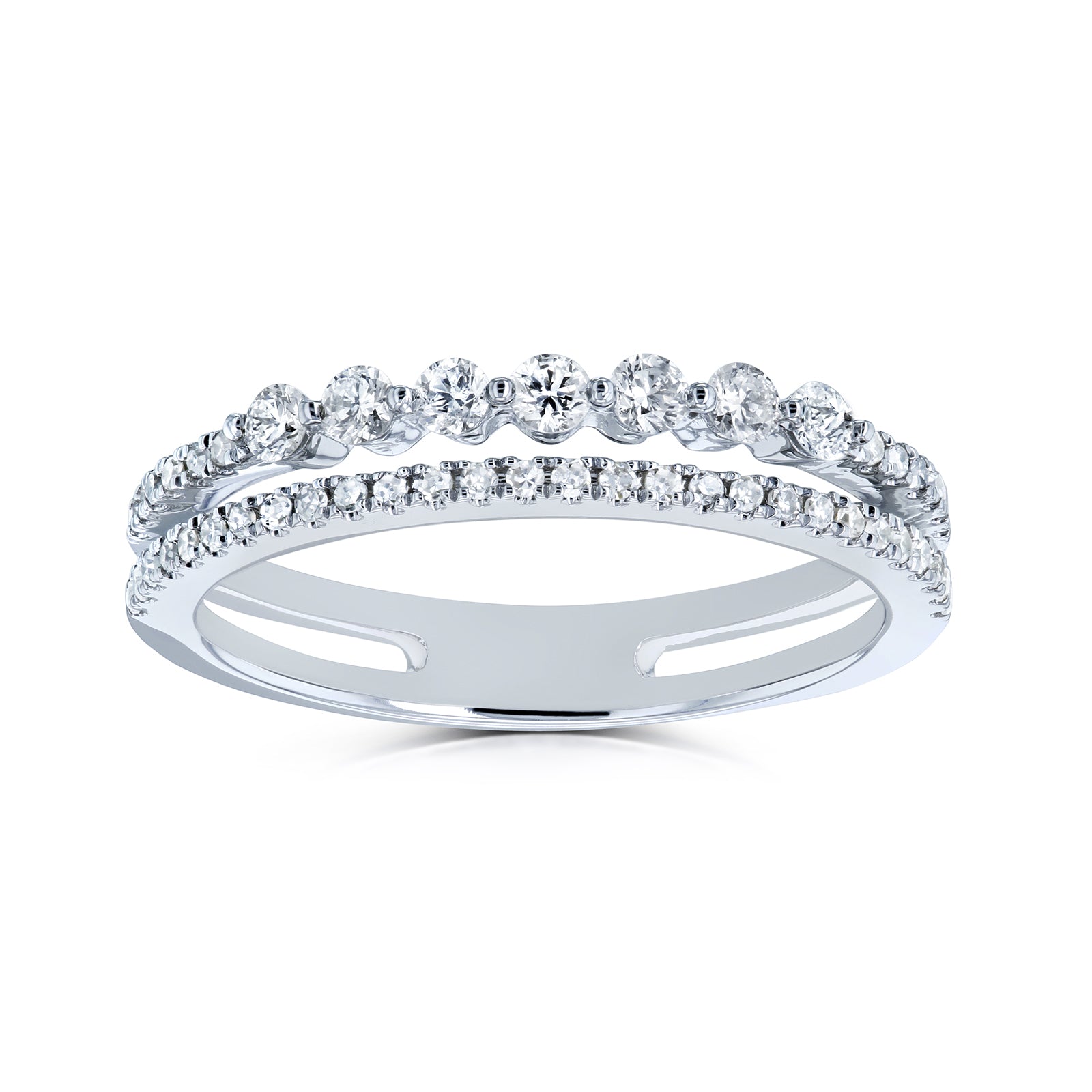 0.25 Carat Bubble Topped Double Strand Ring