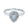 0.2 Carat Natural Diamond Pear Cluster Ring