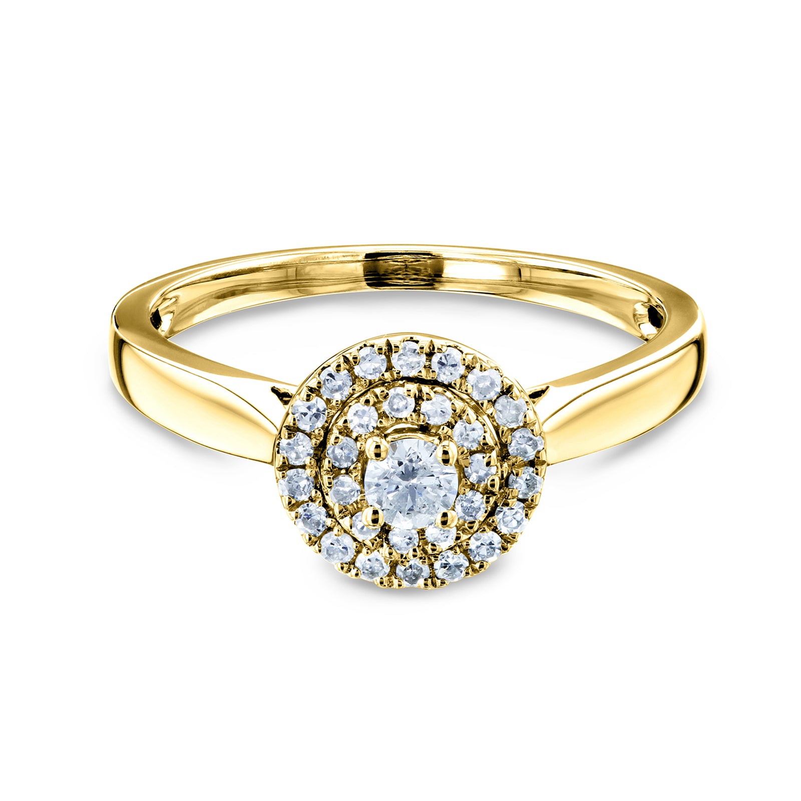 0.2 Carat Natural Diamond Round Cluster Ring