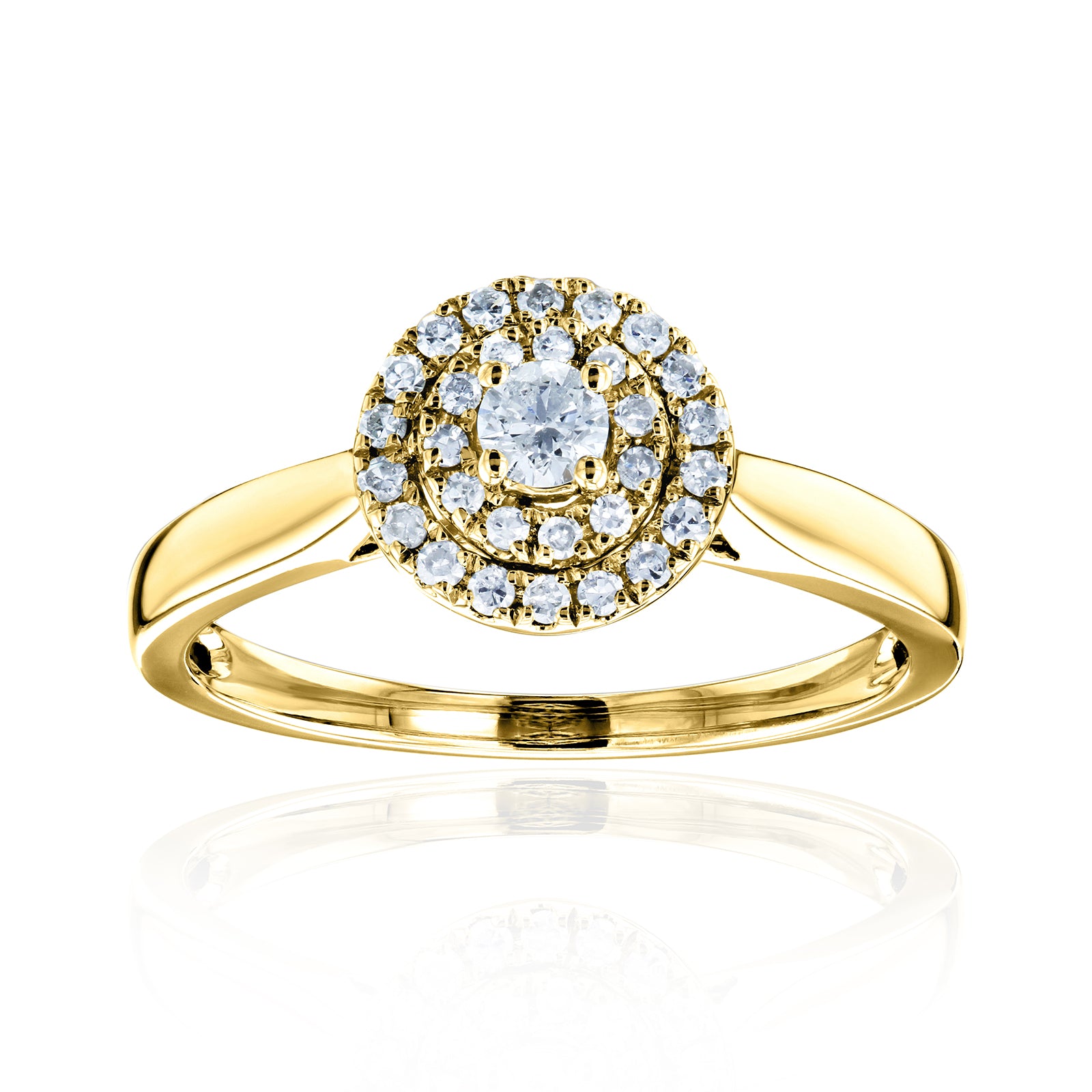 0.2 Carat Natural Diamond Round Cluster Travel Ring