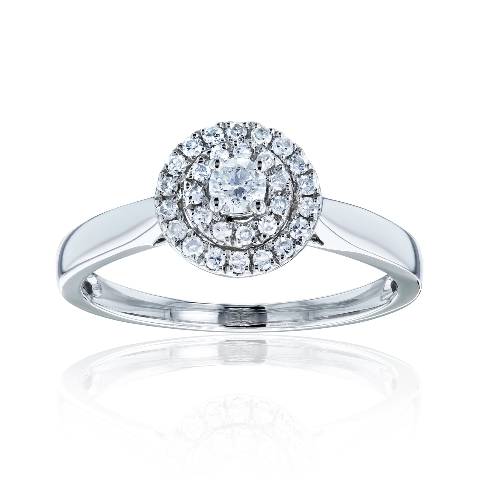 0.2 Carat Natural Diamond Round Cluster Ring
