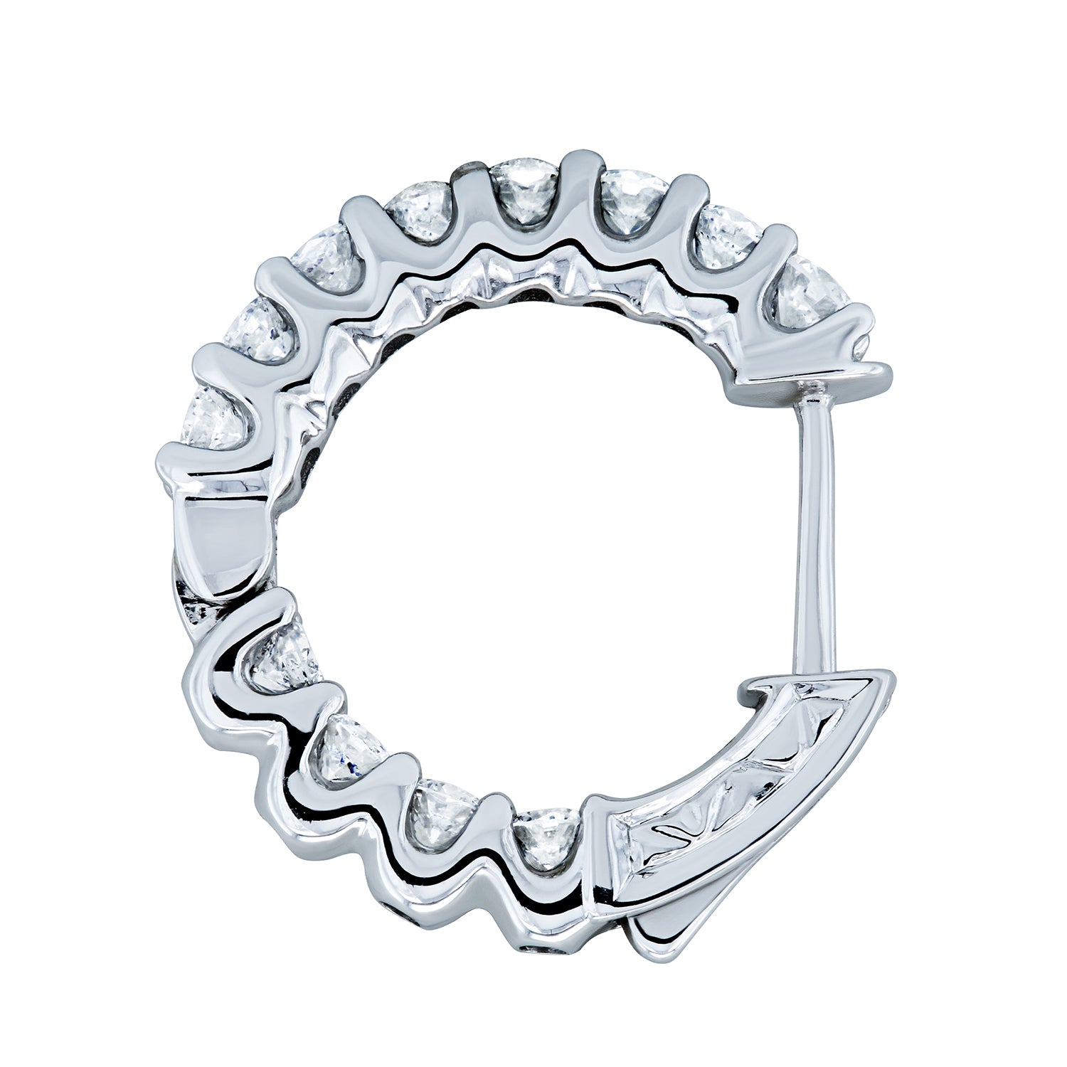 1 Carat Natural Diamond Inside Out Huggies