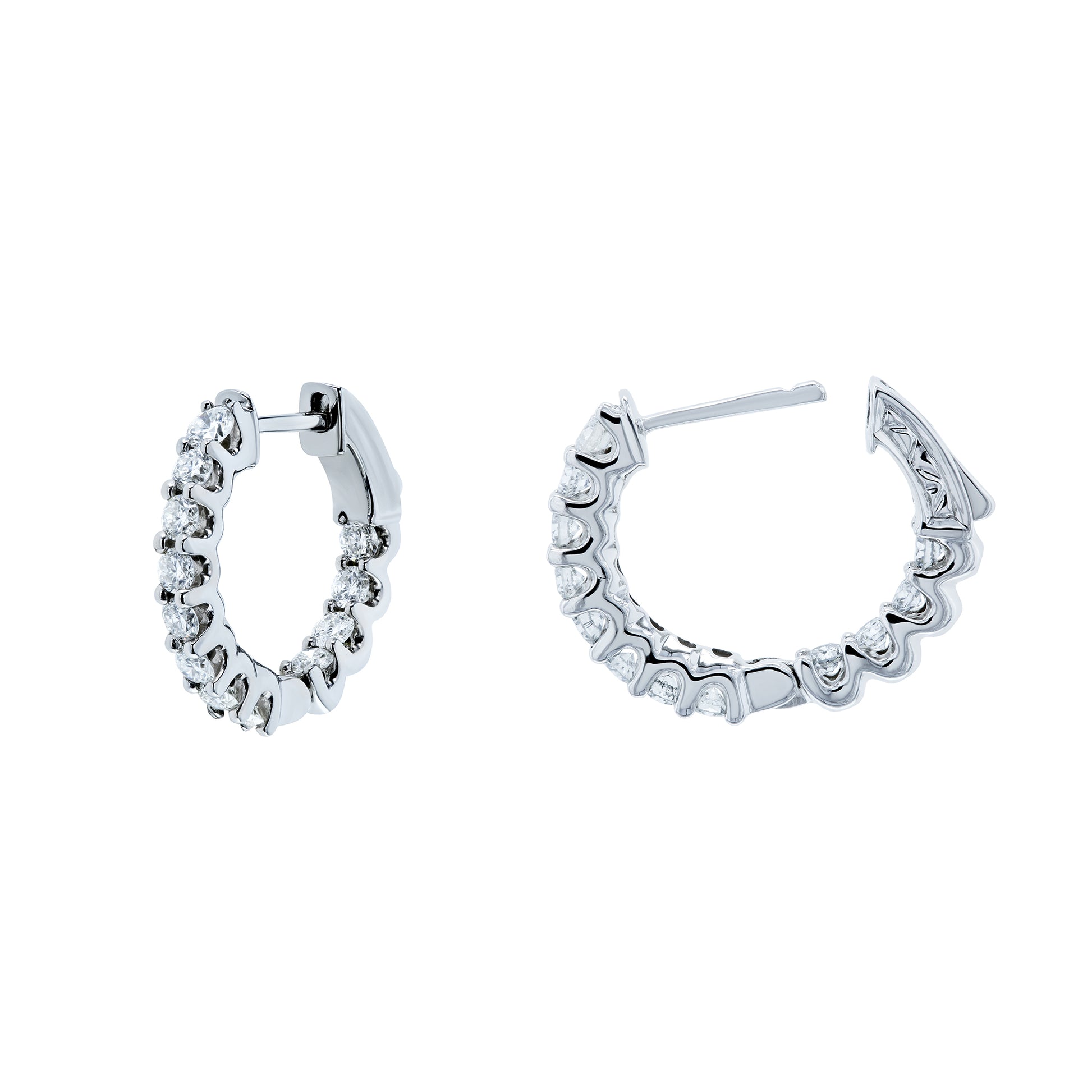 1 Carat Natural Diamond Inside Out Huggies