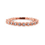 Kobelli Ribbed Bezel Diamond Band 10k Rose Gold