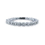 Kobelli Ribbed Bezel Diamond Band 10k White Gold