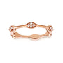 0.15 Carat Natural Diamond Stackable Wavy Ring in Rose Gold