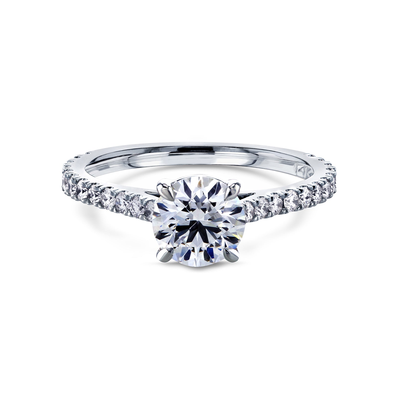 1.35 Carat Natural Diamond Near Eternity Martha Ring