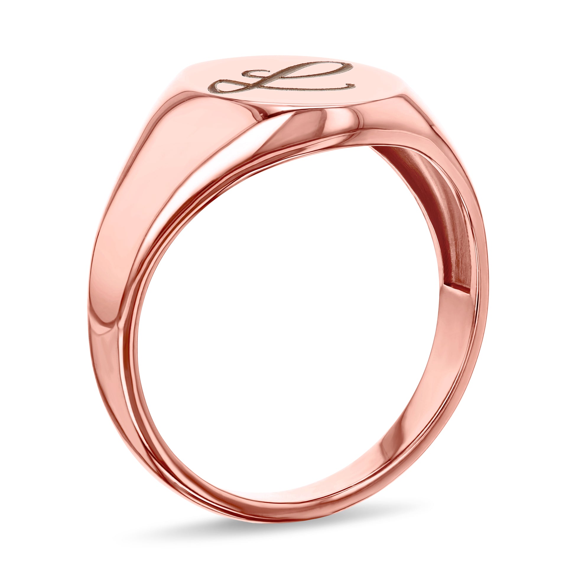 Plain Gold Oval Signet Ring