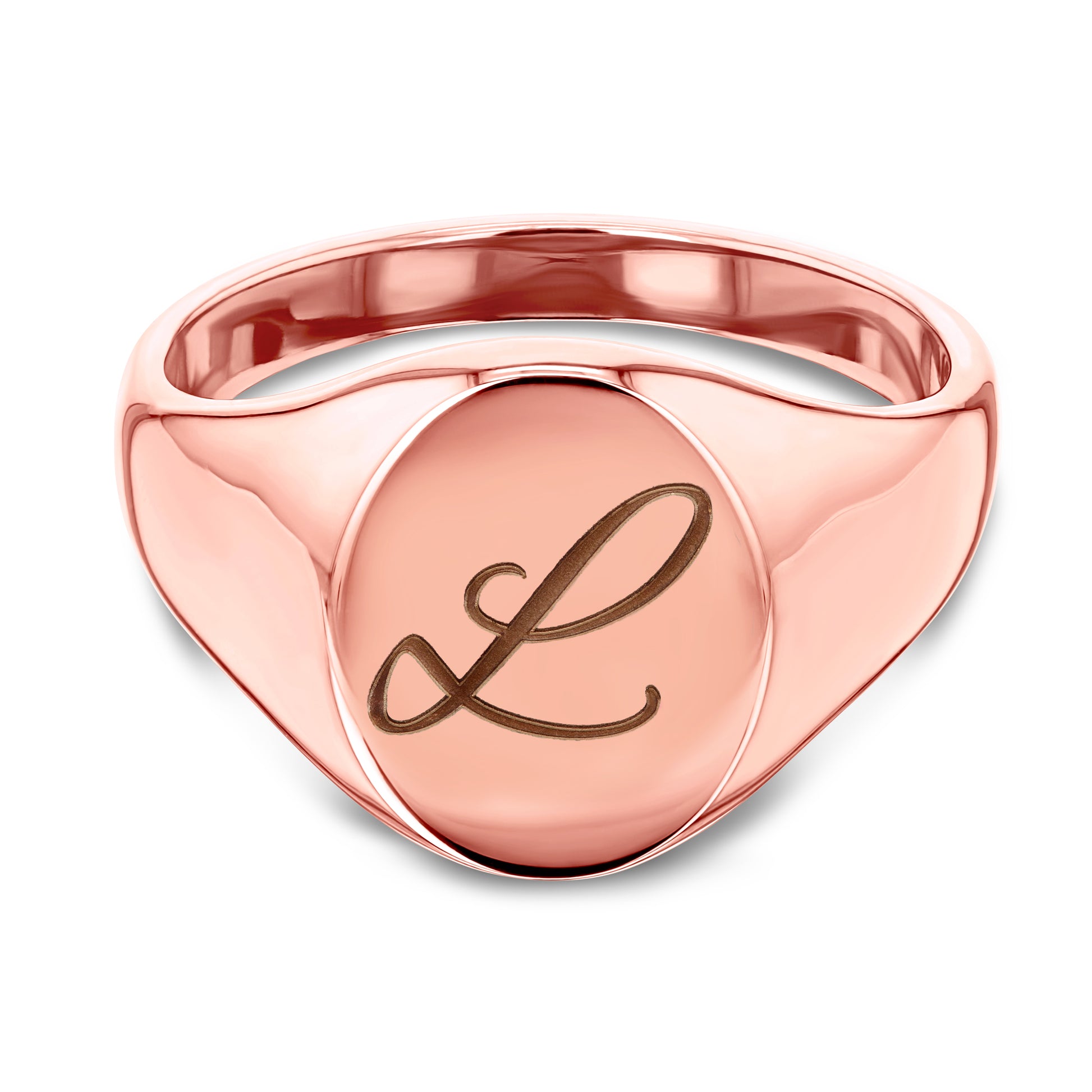 Plain Gold Oval Signet Ring