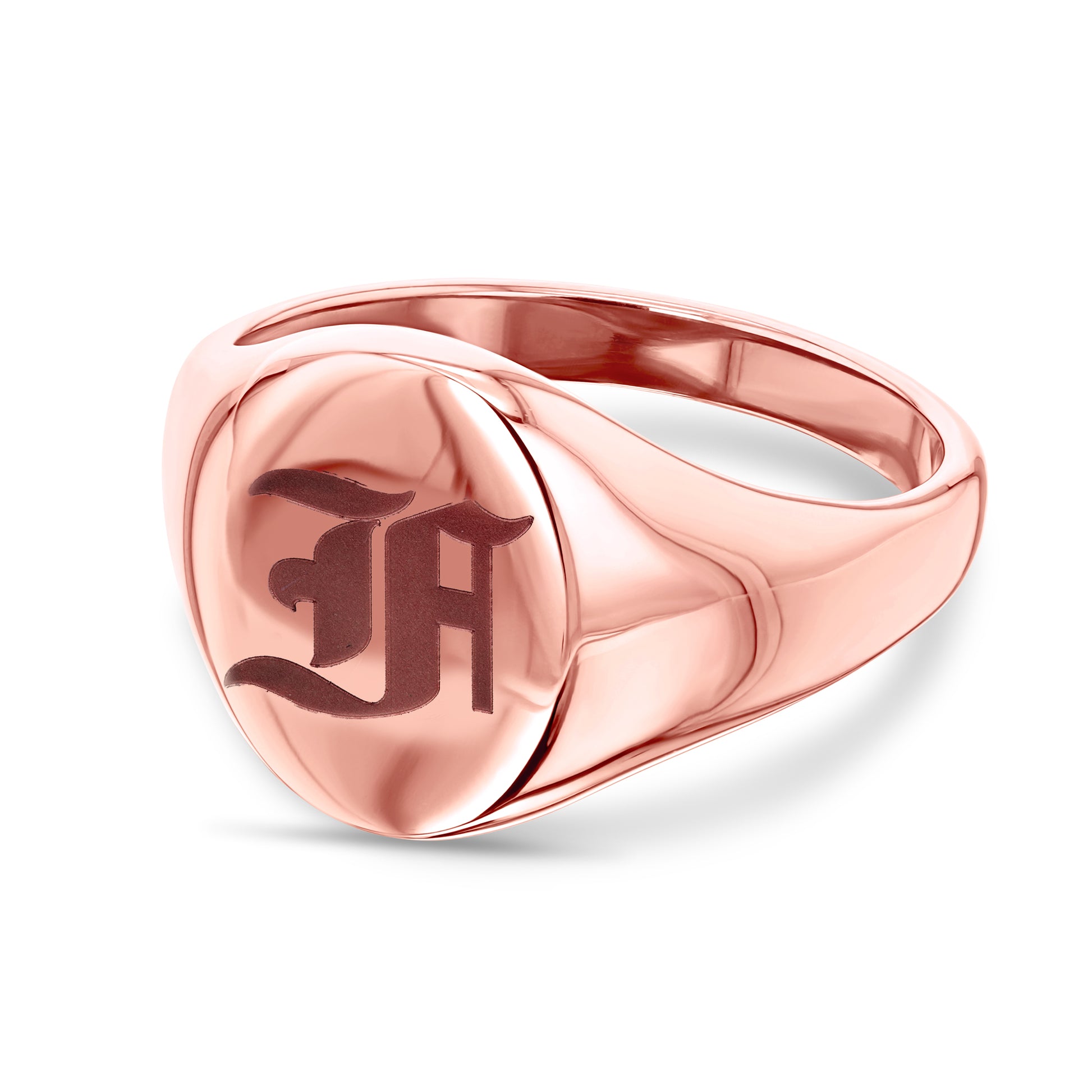 Plain Gold Oval Signet Ring