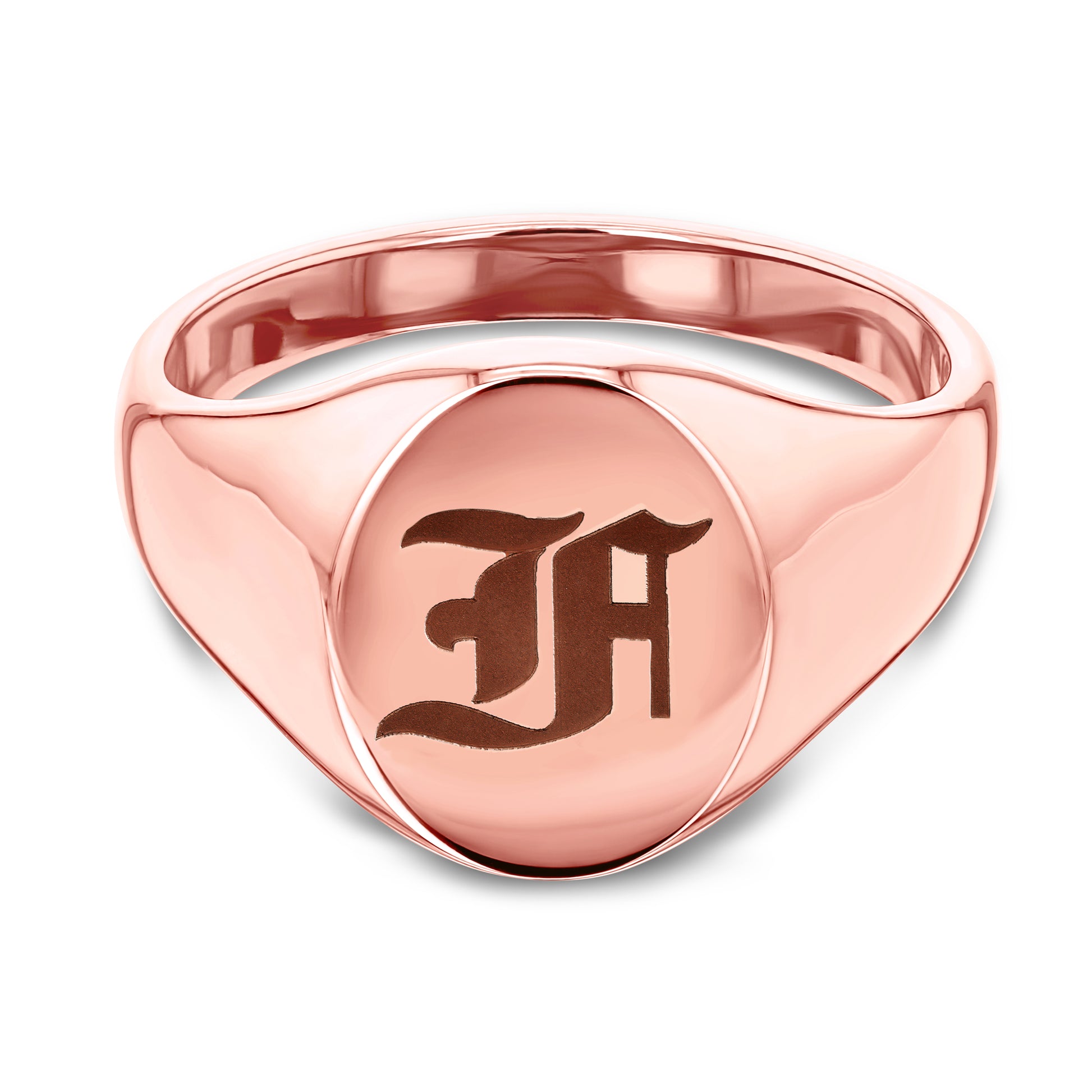 Plain Gold Oval Signet Ring