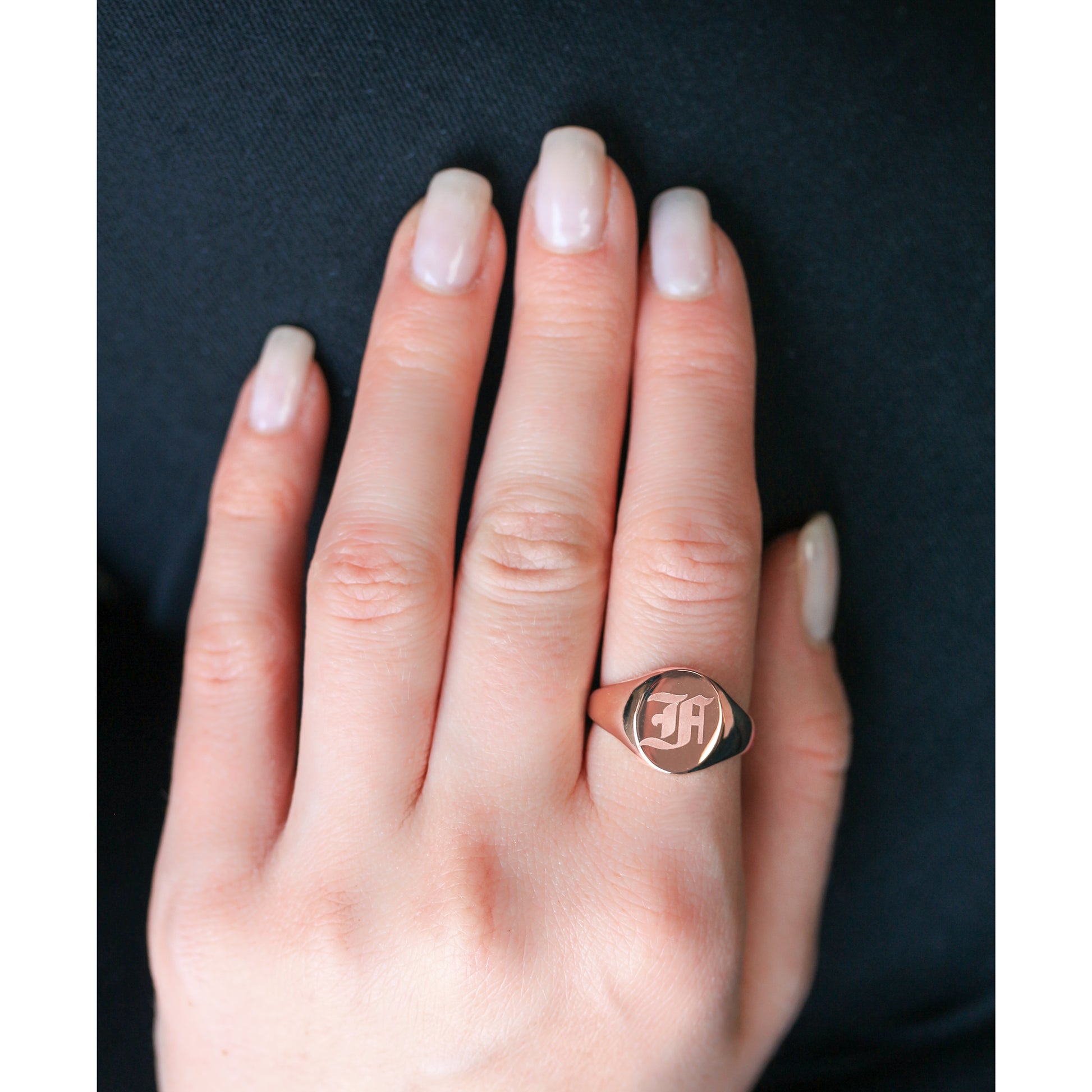 Plain Gold Oval Signet Ring