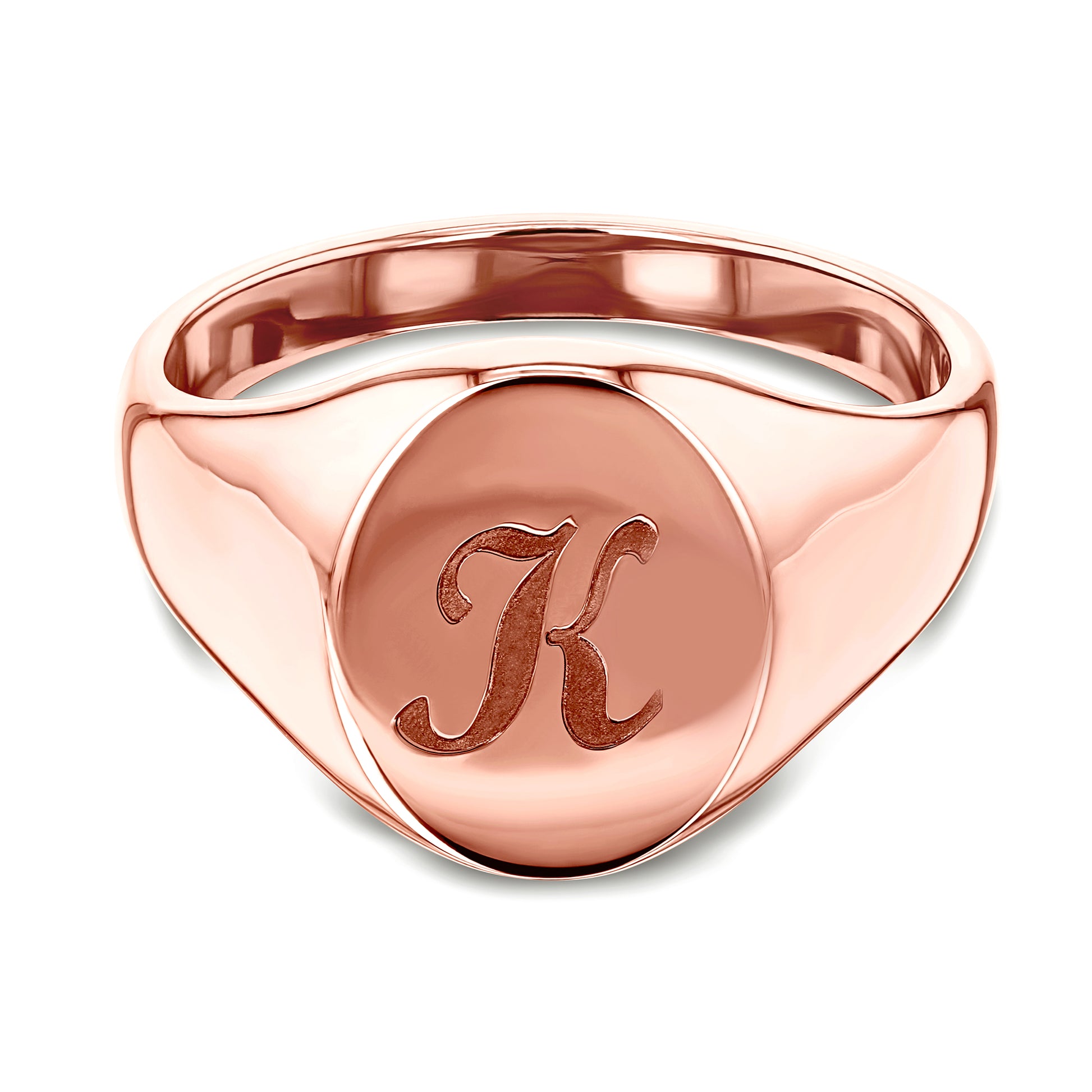 Plain Gold Oval Signet Ring