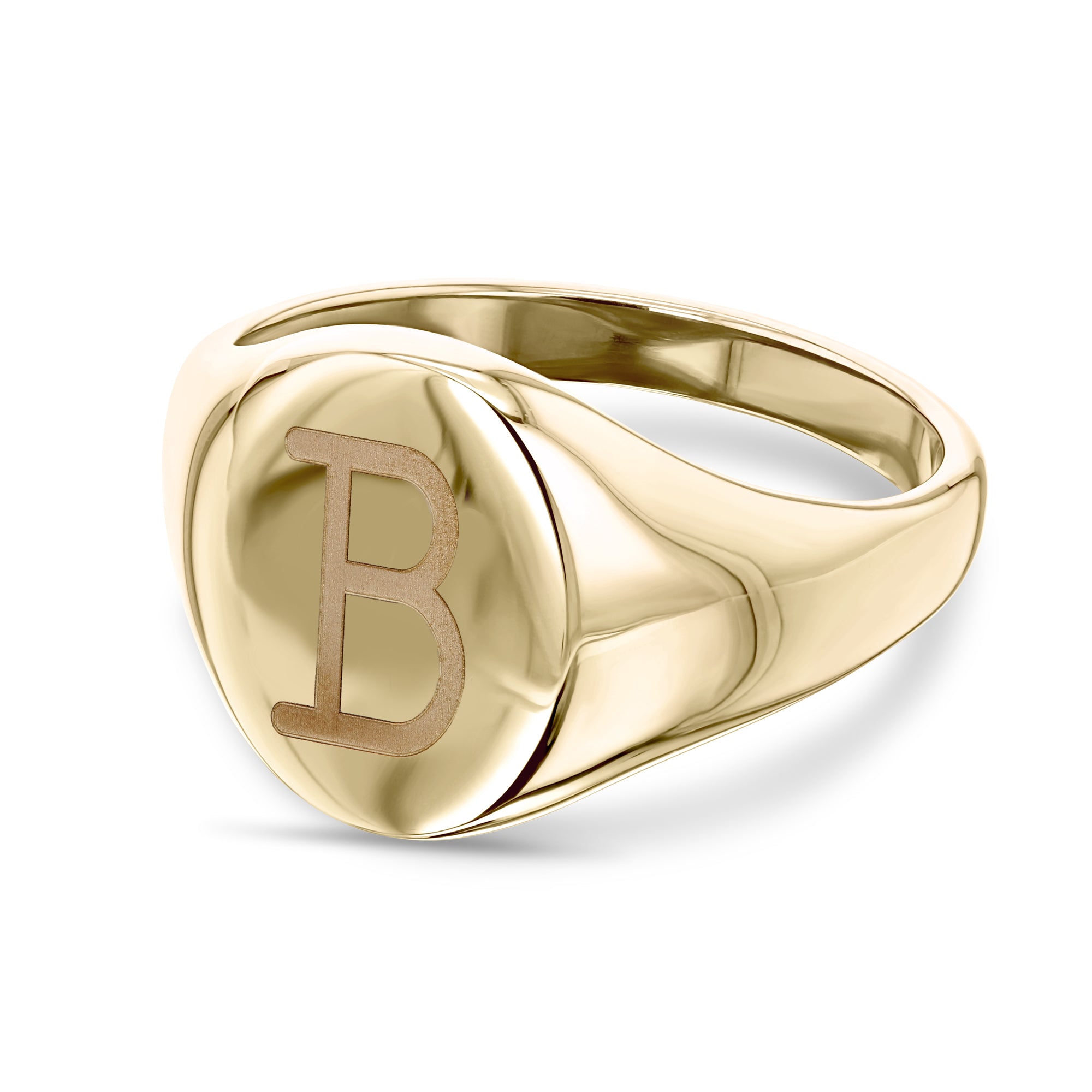 Plain Gold Oval Signet Ring