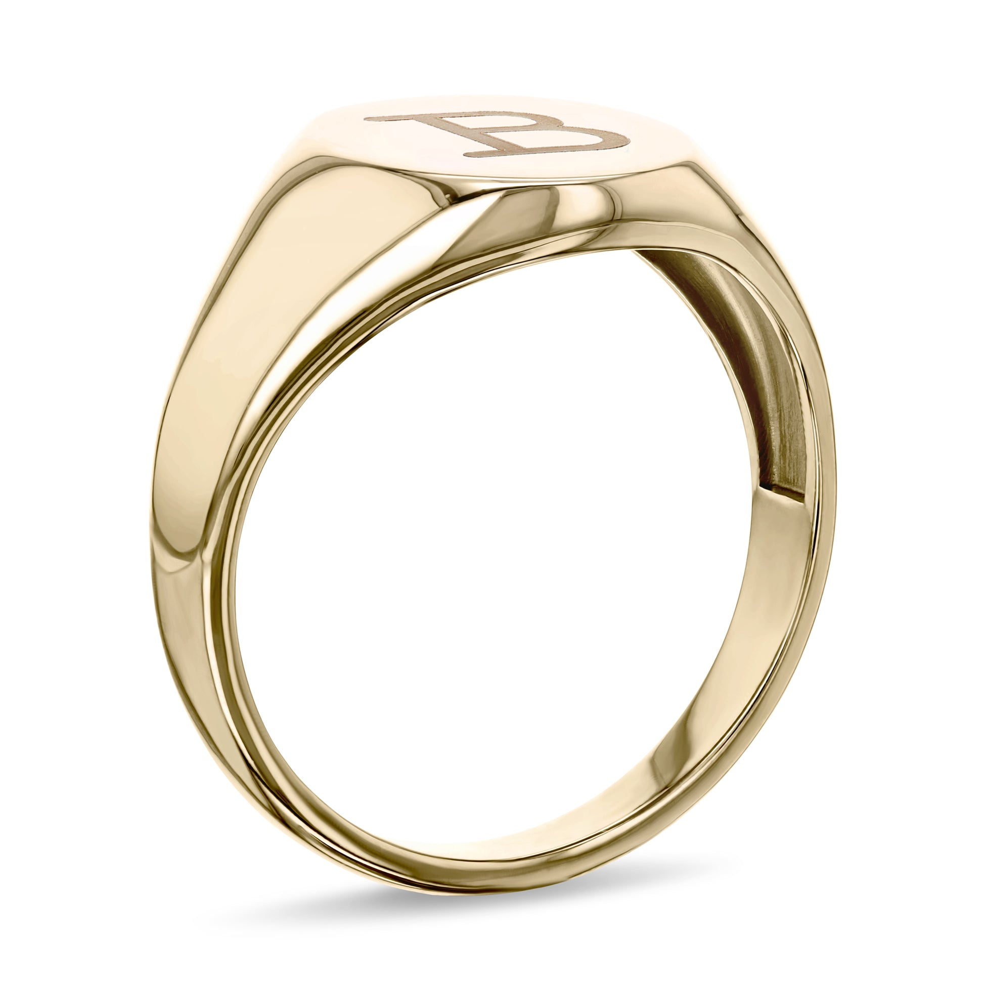 Plain Gold Oval Signet Ring