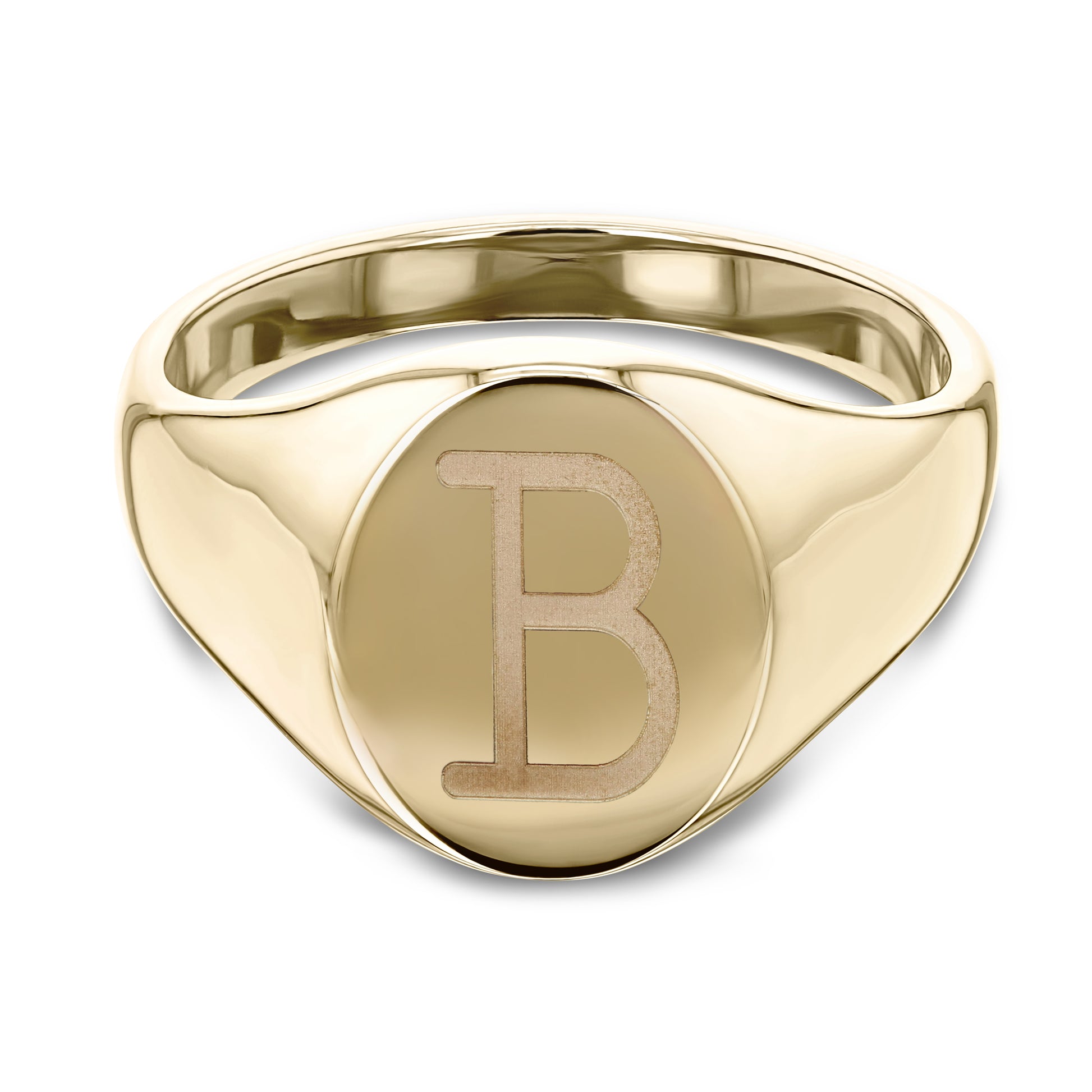 Plain Gold Oval Signet Ring