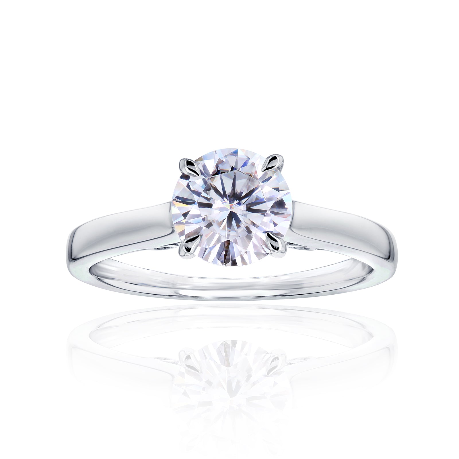 1 Carat Moissanite Solitaire Dawn Ring - white gold option