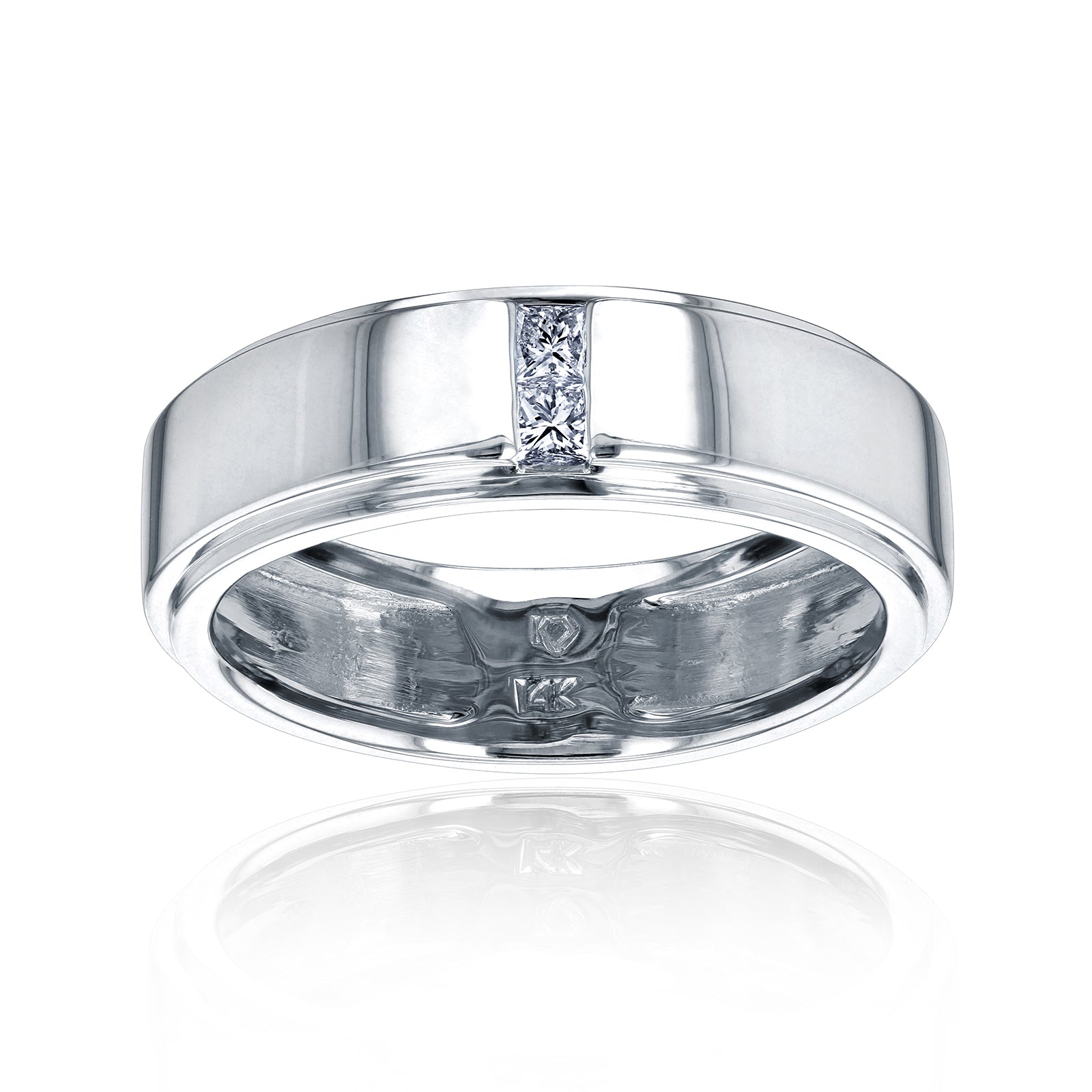 6mm Natural Diamond Glossy Tony Ring
