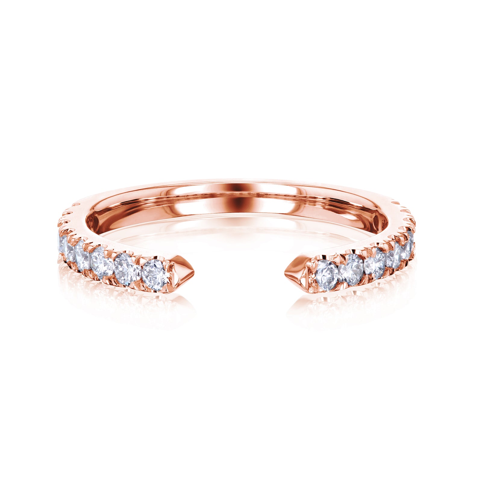 0.4 Carat Diamond Open C Ring - rose gold option