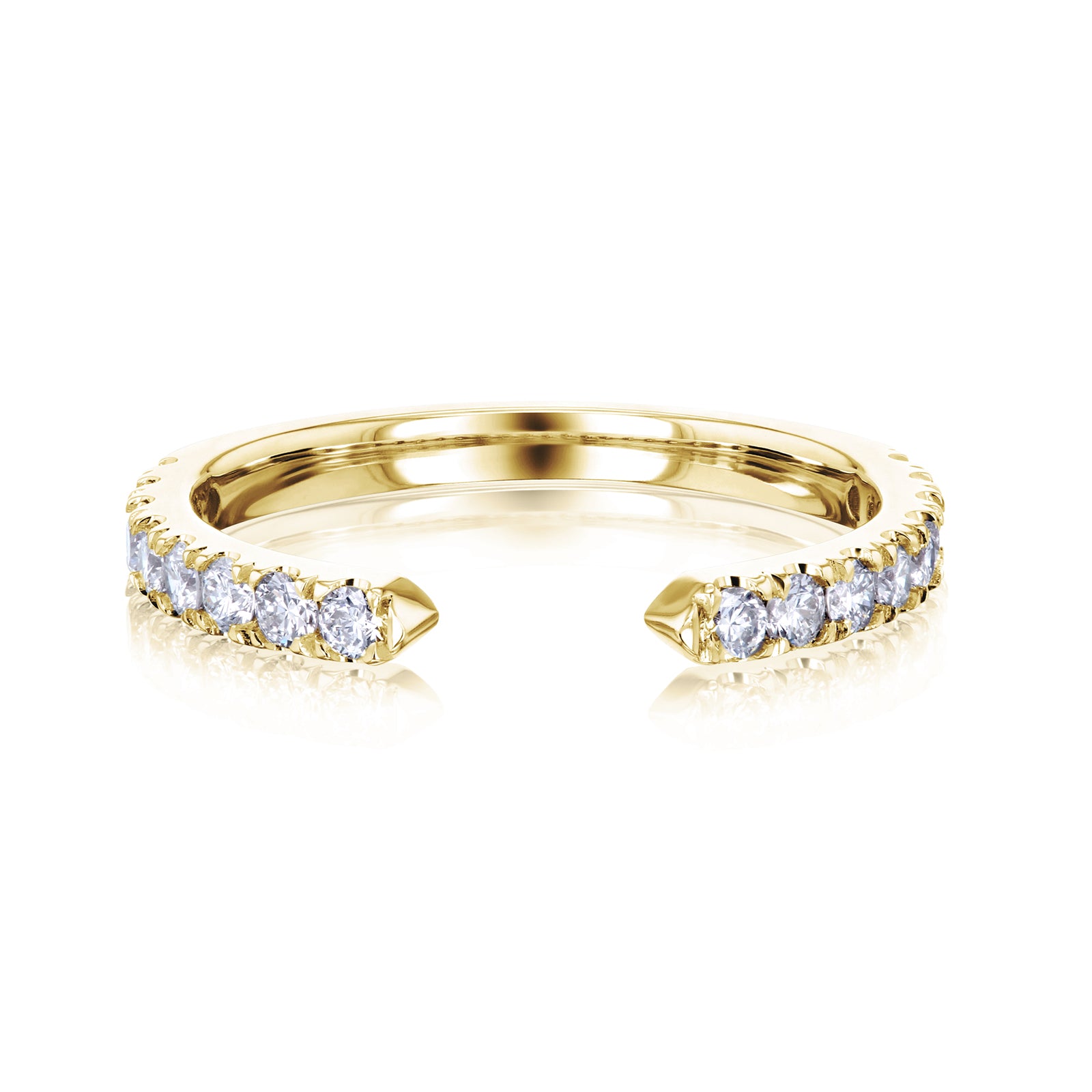 0.4 Carat Diamond Open C Ring - yellow gold option