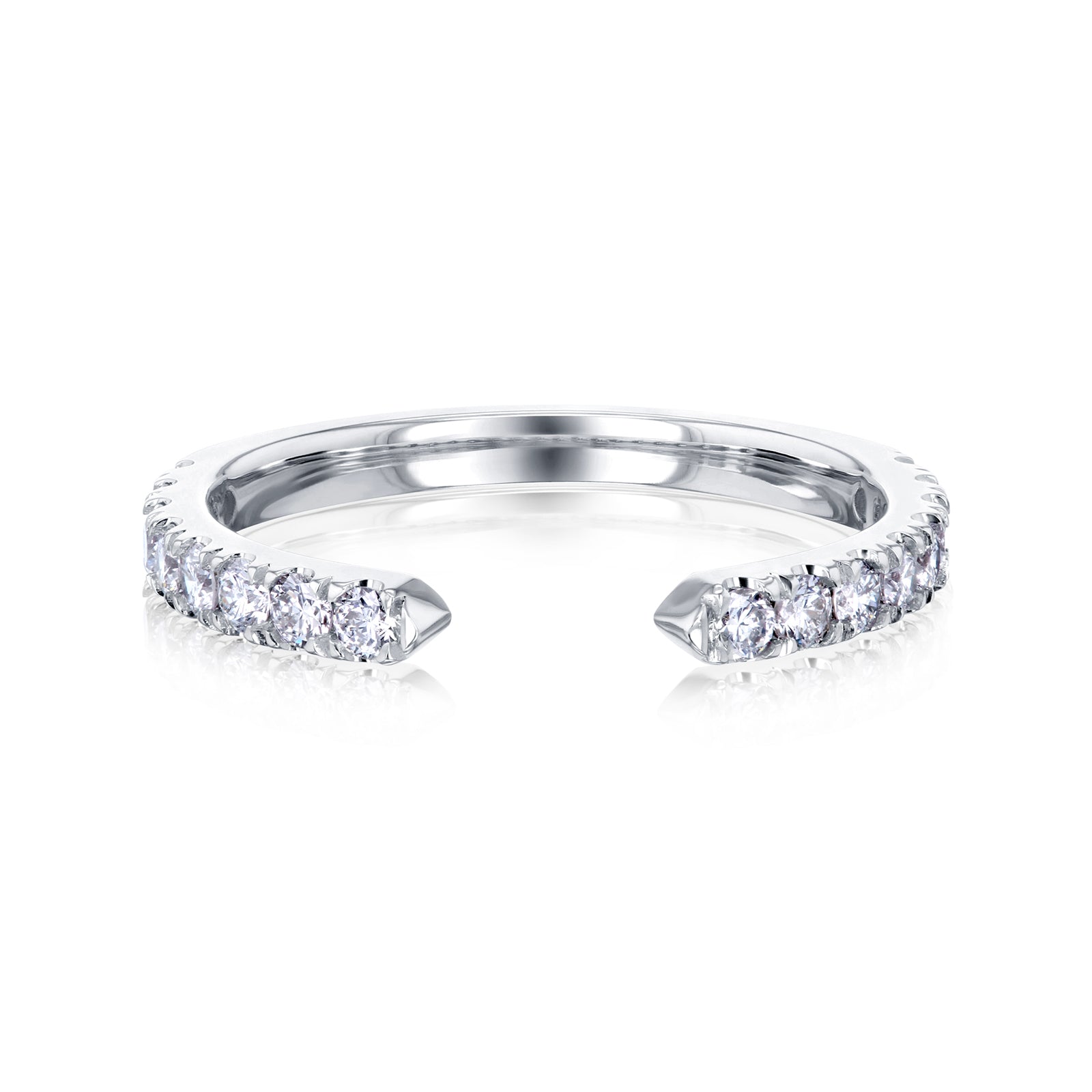 0.4 Carat Diamond Open C Ring - white gold option