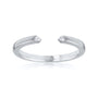 A polished gold open cuff ring with a smooth, rounded design - white gold option