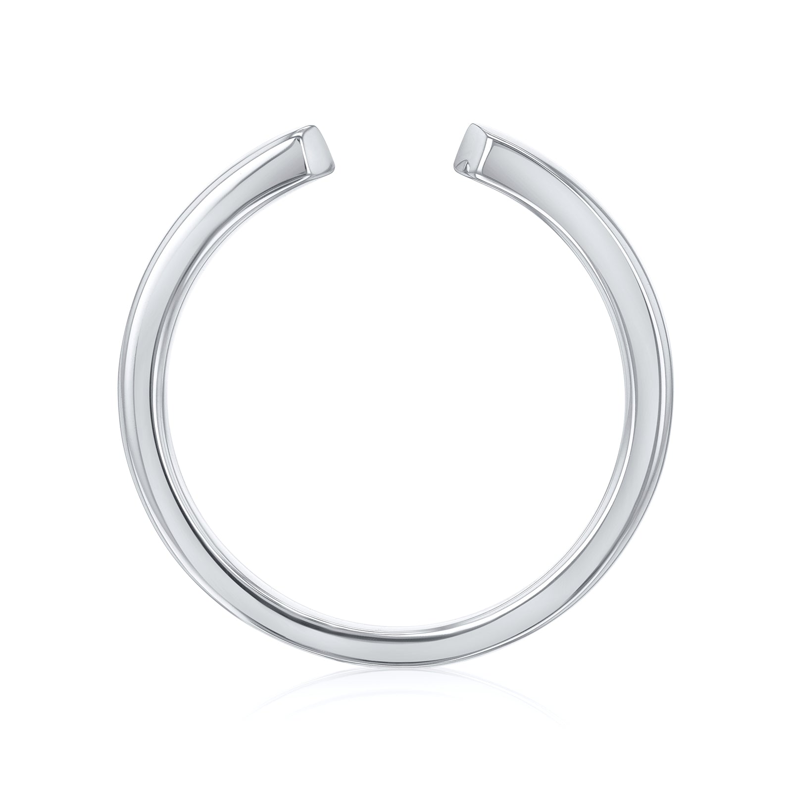 Kobelli Plain Gold Open Wedding Band - white gold