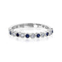 0.2 Carat Natural Diamond & Sapphire Alternating Nocturne Ring