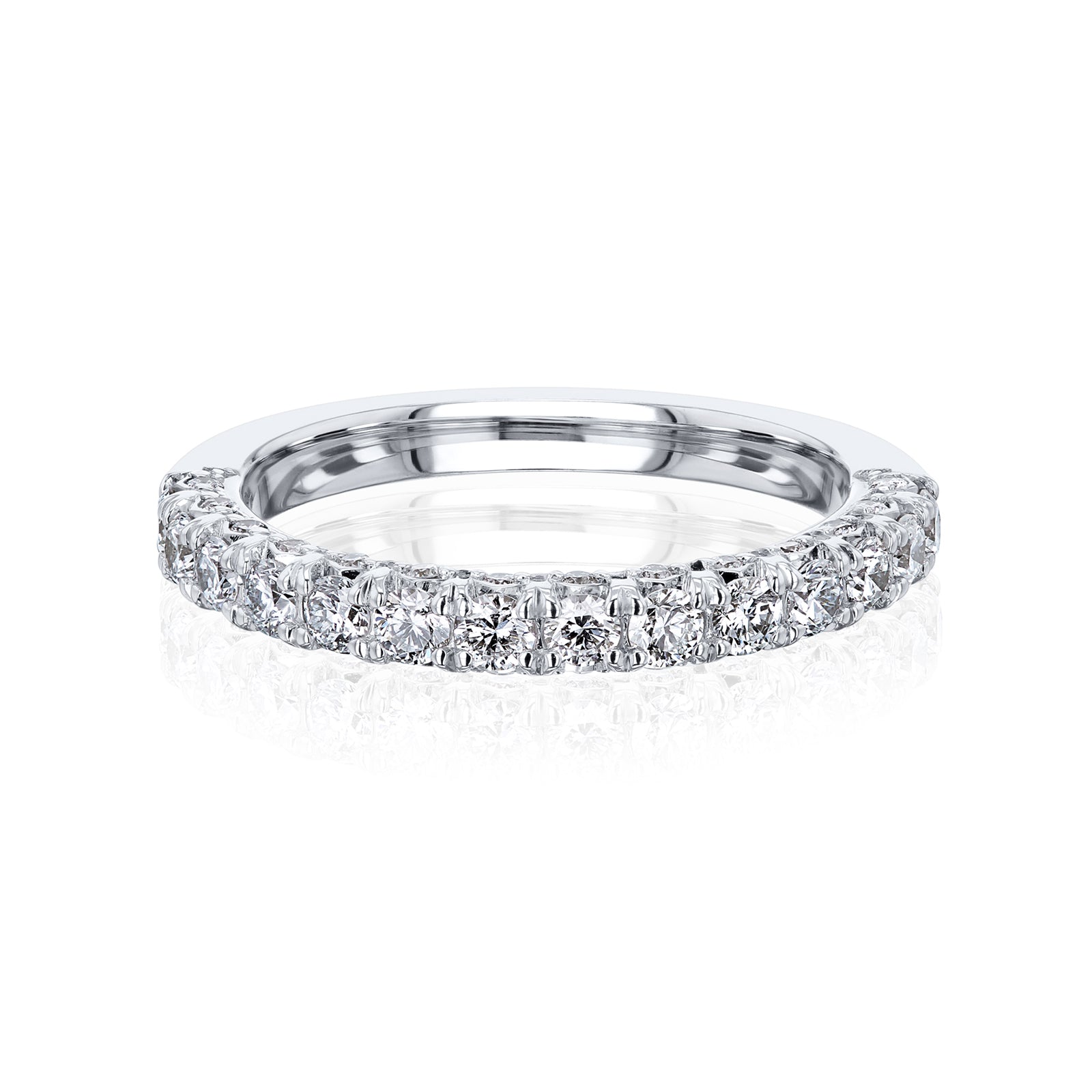 white gold 0.6 Carat Natural Diamond Half Eternity Taylor Ring