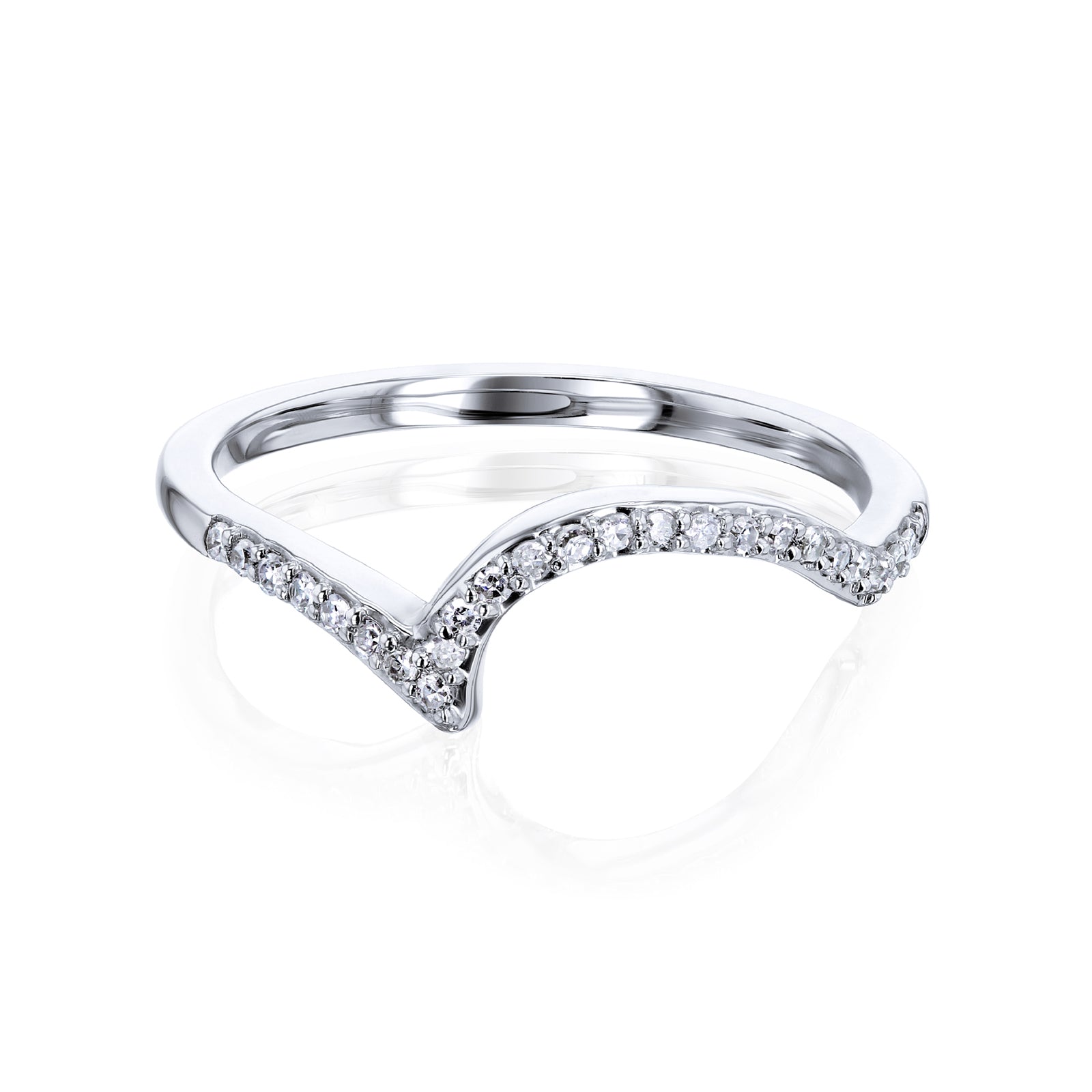 0.1 Carat Natural Diamond River Ring