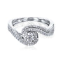 0.5 Carat Natural Diamond River Ring