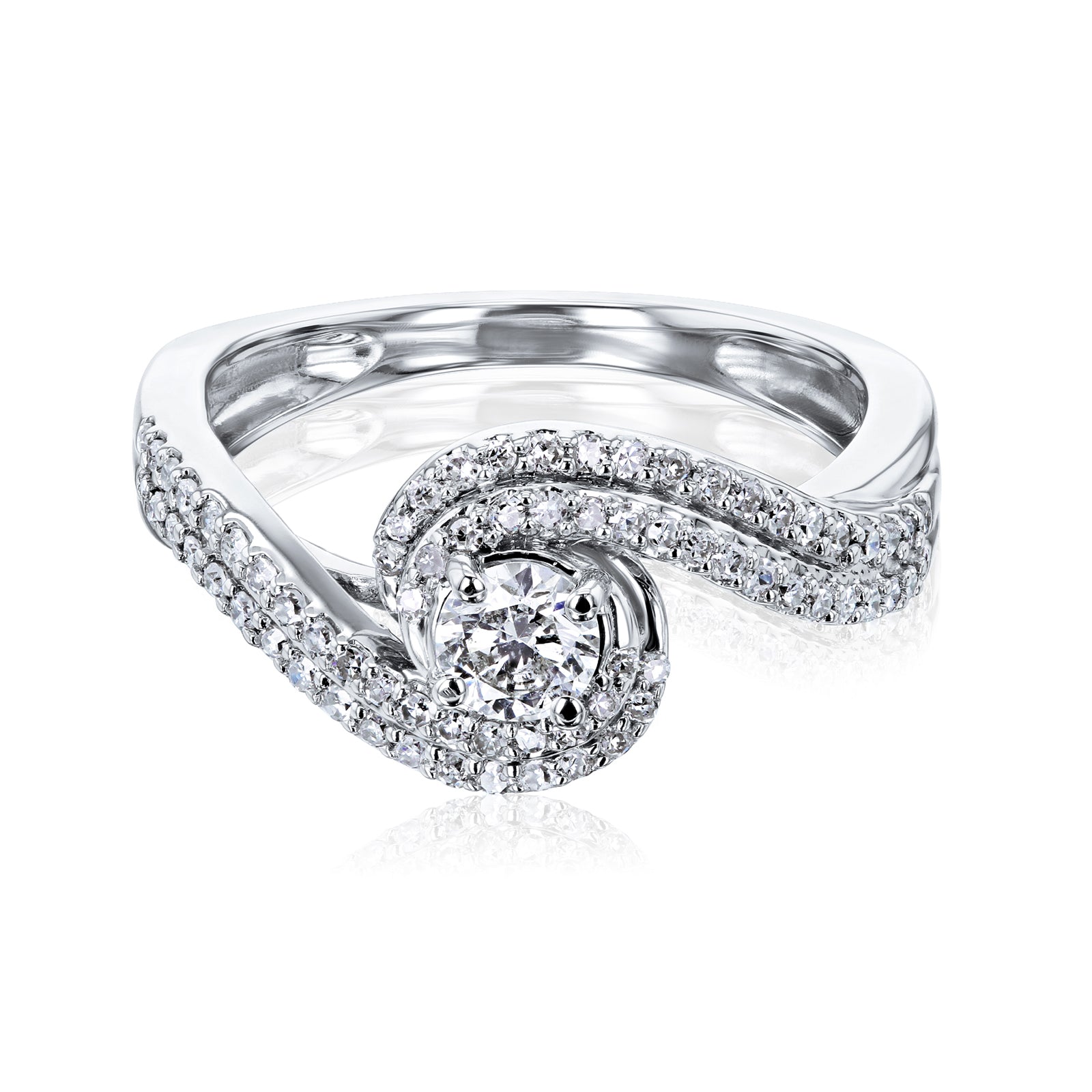 0.5 Carat Natural Diamond River Ring