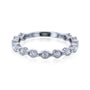 Kobelli Wavy Diamond Channel Milgrain Rim Ring in 14k White Gold
